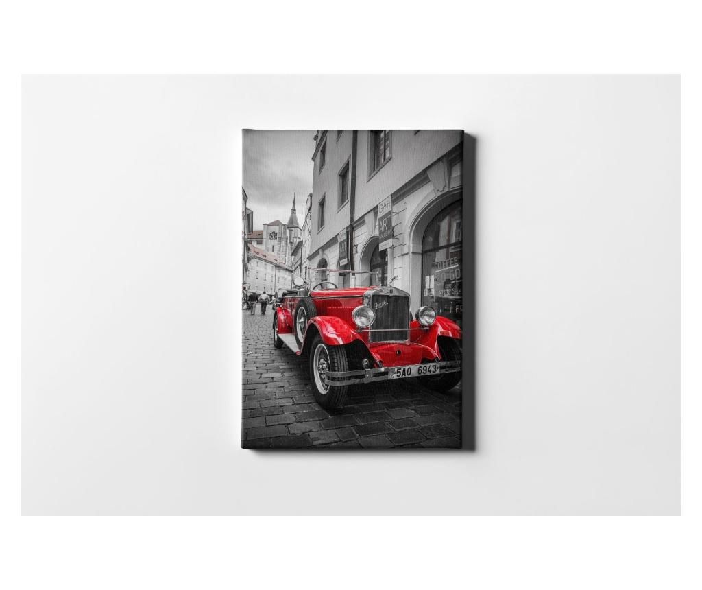 Tablou Red Old Car 50×70 cm – CASBERG, Multicolor CASBERG